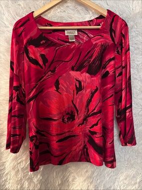 Chicos Travelers Blouse Size Medium